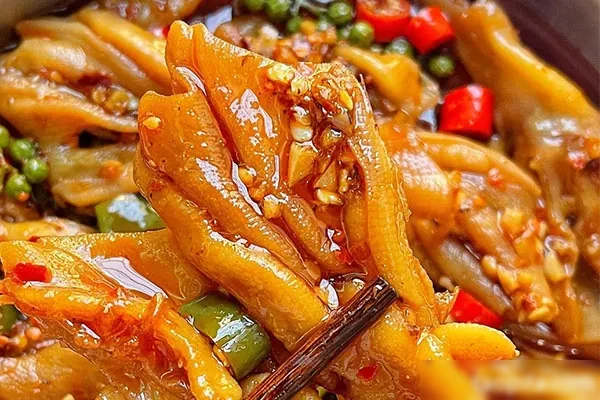 图片[1]-黄椒酸辣鸭掌视频教程-香源配方网